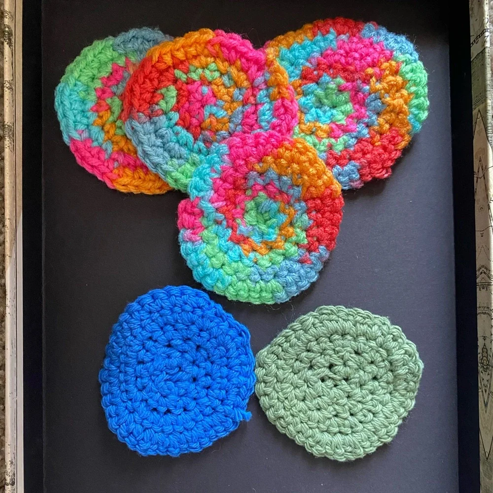 Handmade Crocheted 2 Pack of Face Scrubby Rounds